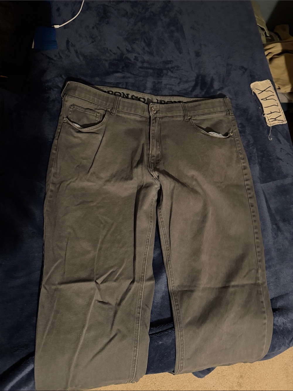 Relaxed Fit Men's Gray Washed Jeans
